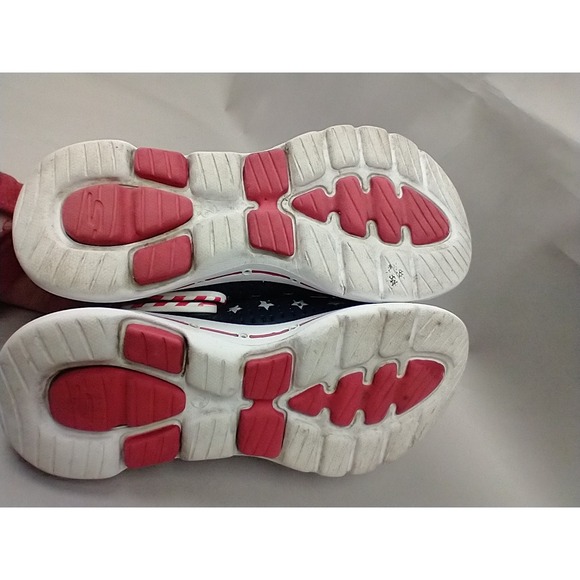 Skechers Cali Gear Women's Stars And Stripes Red-White~Blue Clogs Size 7 - Picture 8 of 12